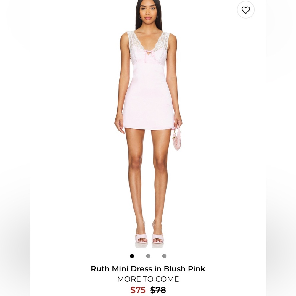 Lace-Trim Slip Mini Dress in Blush Pink